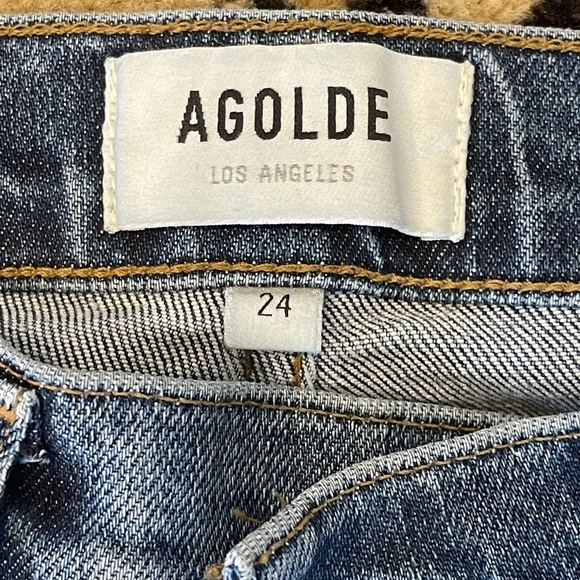 AGOLDE TONI WOMENS ANKLE FRAYED STRAIGHT LEG JEANS Size 24 - Picture 8 of 11